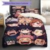 Jujutsu Kaisen Chibi Character  Pattern Bedding Home Decoration Festival Gift (1 * duvet cover + 2 * pillowcase, without core)