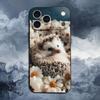 Cute Hedgehog  For iPhone 13,16,11,14,17,12,15,Plus,Pro Max,XS,X,XR,SE,Mini,8,7,Phone Case Soft Silicone Black