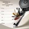 Haoli Black Pressurized Shower Head & Hose Set