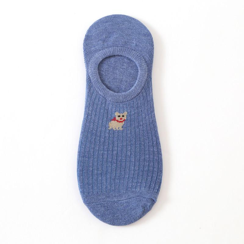 Women Invisible Socks Silicone Anti-slip Socks Animal Pattern Boat Socks