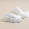 2025 Spring Little White Shoes New Korean Version Ins Female Students Platform Heightening Sports Board Shoes Casual Street Shooting SHA19