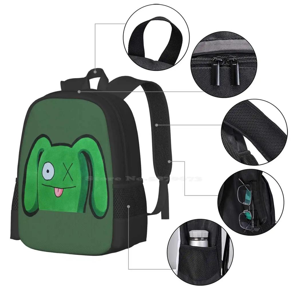 Школьные рюкзаки Uglydolls, Рюкзак для путешествий и ноутбука, Бык Uglydolls, Маркерный зеленый, Милый Каваи