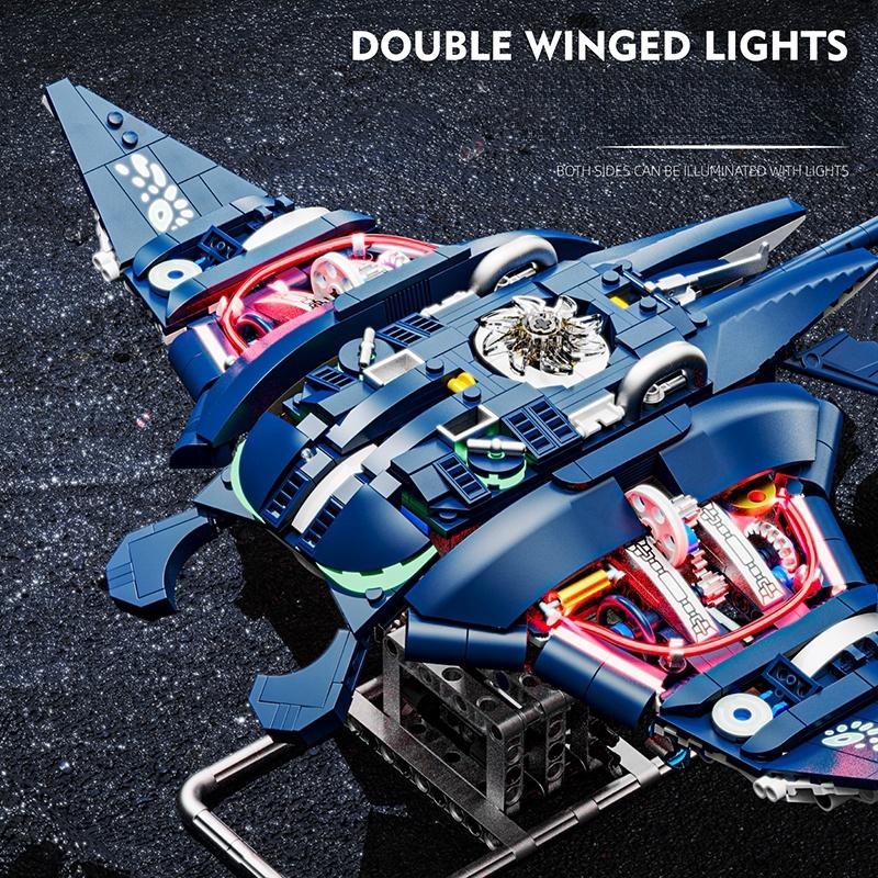 MOC Механическая скат-манта Морское животное Набор с мотором Строительные блоки Кирпичики DIY Модель Игрушка для сборки для детей Рождественские Подарки на день рождения