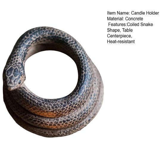 Спиральная змея Бетонный подсвечник Подставка для свечей в виде свечи Реалистичная 3D змея