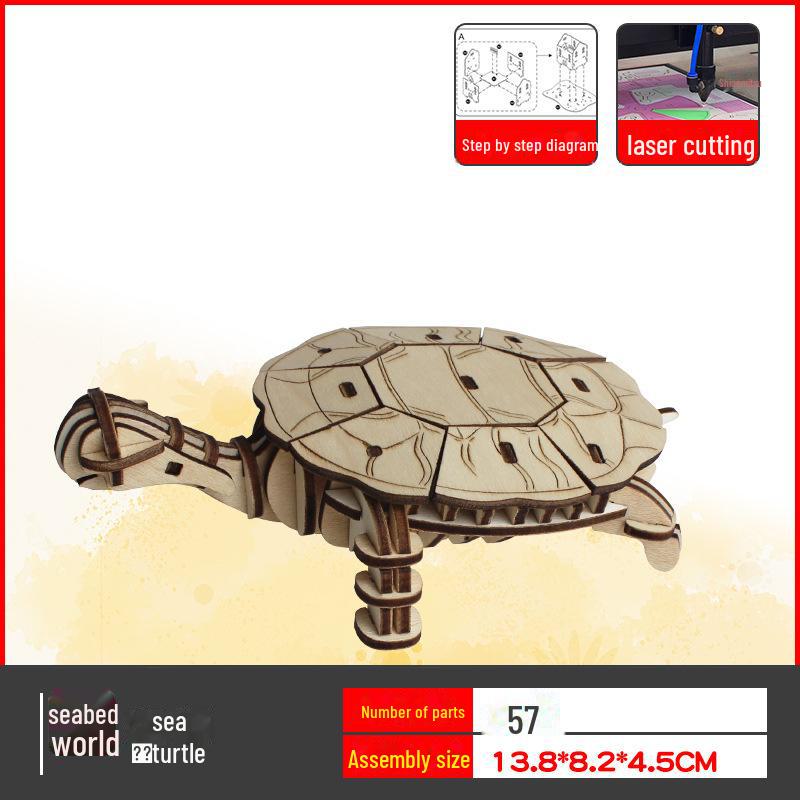 Милые животные DIY 3D деревянная головоломка для детей