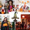 Витражная лампа в форме шляпы ведьмы, жуткие забавные светильники ручной работы в форме шляпы, ночной светильник с мистическим очарованием