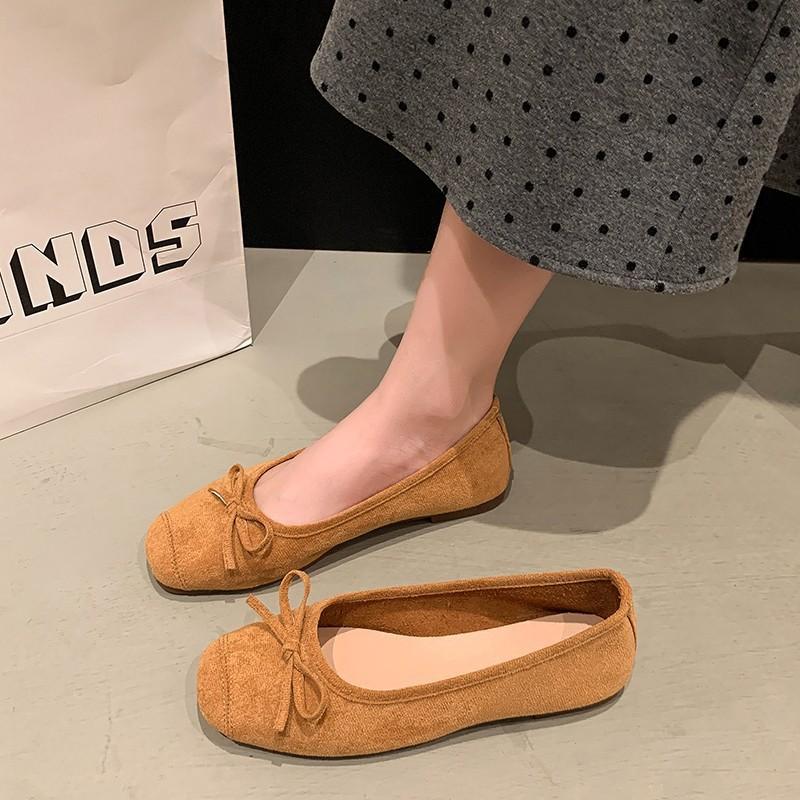 Вечерние туфли с французским бантом Туфли Мэри Джейн женские 2025 ранняя весна новые мягкие одинарные туфли балетки с юбками