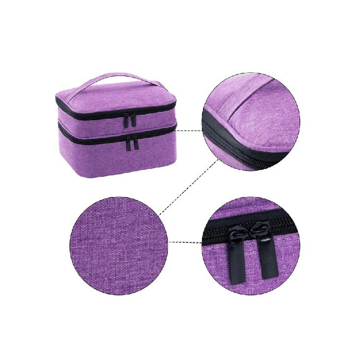 Nail Polish Storage Bag Essential Oil Bag Portable Cosmetic Nail Care Kit Nail Care Tool Storage Box Double Layer 30 Compartment
