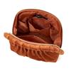 Francfranc Velour Pleated Stand Freestanding Cosmetic Makeup Storage Pouch, Orange, Stand-Up Style, Pouch,