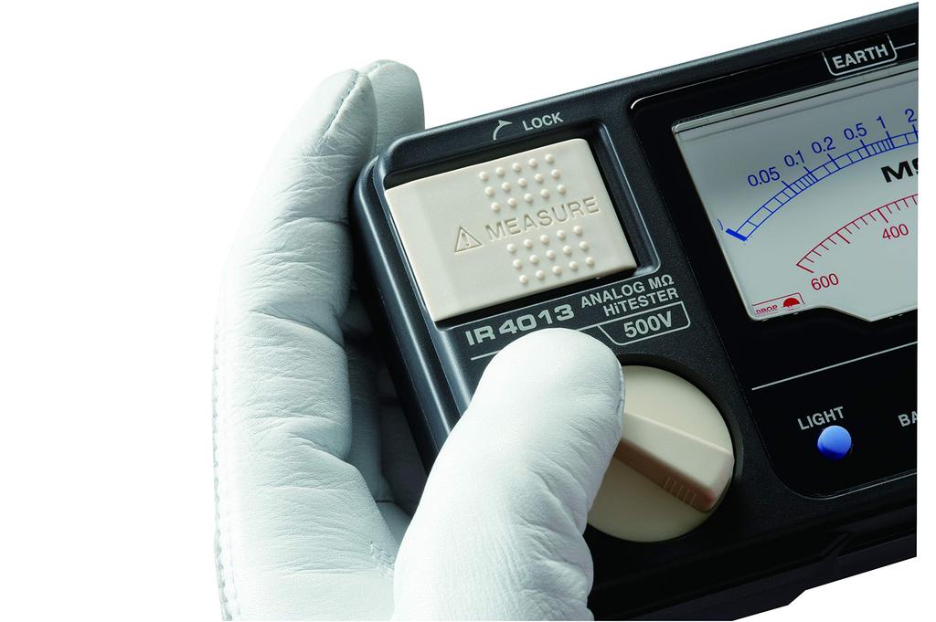 HIOKI Insulation Resistance Meter Analog Megohm with Test Leads JIS Made in Single DC 500V Megger (HIOKI) IR4013-10 Hi-Tester L9787, Certified, Japan,