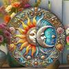 Винтажная жестяная настенная art-деко 'Лунное сияние' для улицы и сада