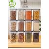 Food Storage Set Of 12 With Label And Leakproof Lid - 1200ml - With Label Gift