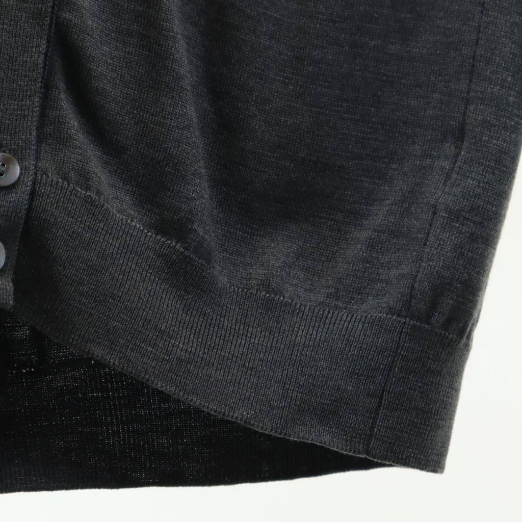 JOHN SMEDLEY Кардиган из британской шерсти с длинным рукавом S Серый Женский Б/у