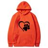 2025 spring and autumn men's black cat claw love couple shirt hooded sweater direct supply one piece hair