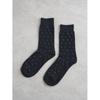Monfoot Small Pattern Formal Socks Navy