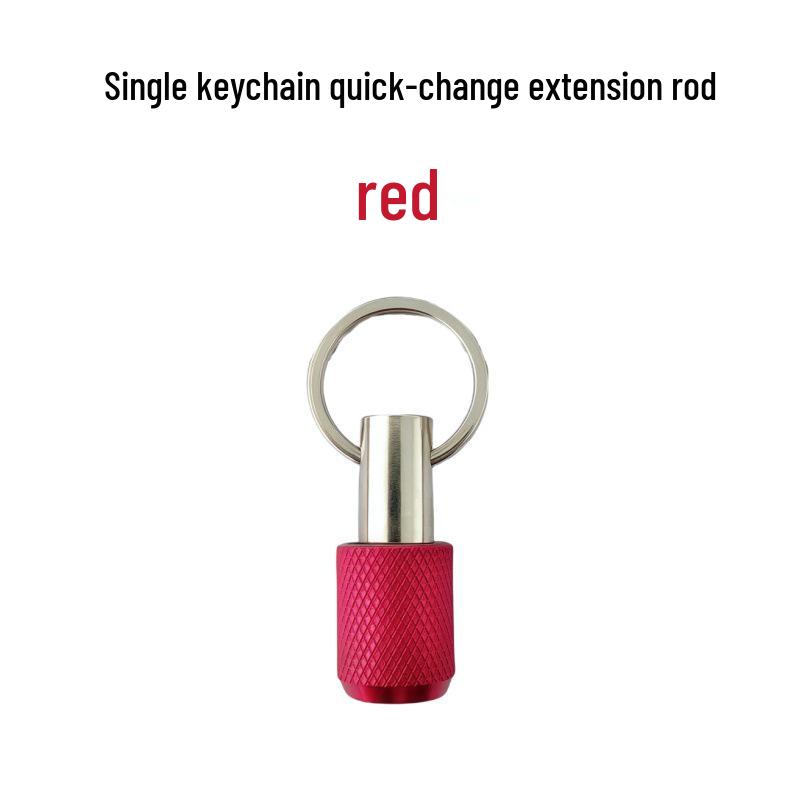 Набор из 5 цветных карабинных головок, удлинителей с шестигранным хвостовиком 1/4" и быстроразъемным механизмом