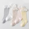 Baby Lace Princess Knee High Socks Kids Girls Boys Long Sock Cotton Mesh Breathable Children Hollow Out Socken