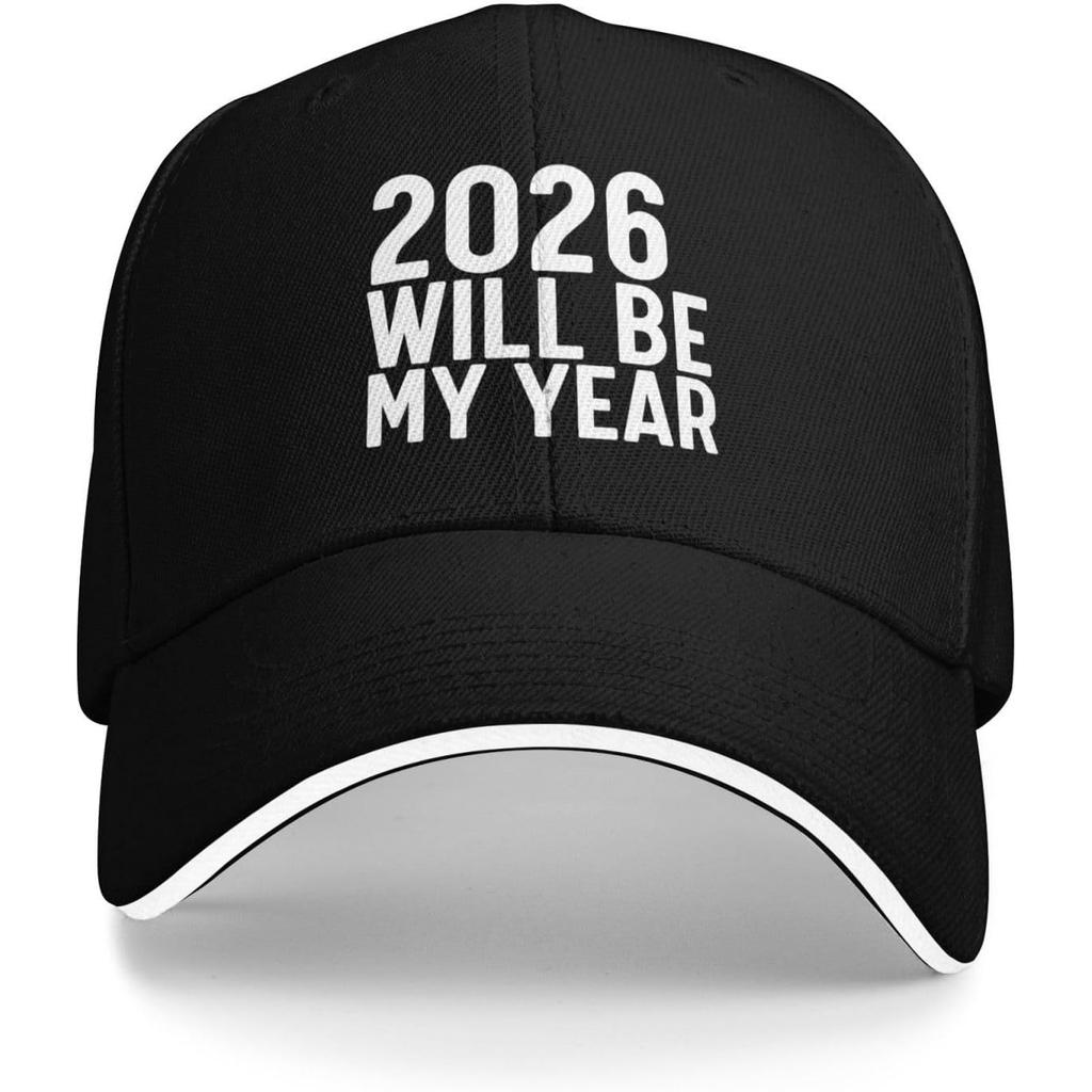 2026 Будет Моим Годом Бейсболка Полиэстер Повседневная Защита от Солнца Регулируемый Взрослый Головной Убор