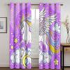 Children's Favorite Unicorn Curtains Cartoon Rainbow Horse Curtains 2 Panel Girls Room Bedroom Living Room Window Decor Curtains