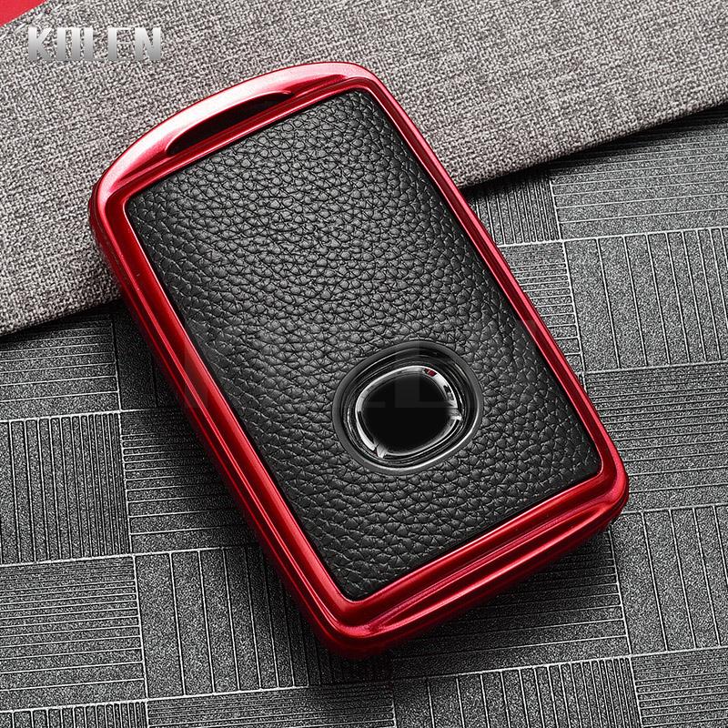 TPU Leather Type Car Smart Key Case Cover For Mazda Alexa CX-30 CX-3 CX-5 CX-7 CX-9 CX-4 3 Button Protector Shell Accessories