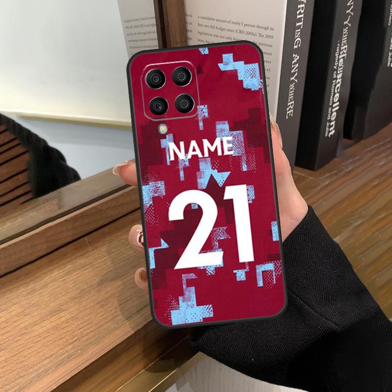 Персонализированный футбольный номер имя для Samsung Galaxy M13 M23 M33 M53 M21 M31 M51 M30s M20 M12 M32 M52 M14 M34 M54 чехол для телефона