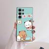 BUBU DUDU Милый Аниме Чехол для Телефона Samsung Galaxy S25 S24 S22 S23 Ultra S21 S20 Plus 5G Матовый Нескользящий Чехол-Полное Покрытие
