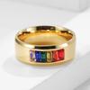 Кольцо Rainbow Pride для мужчин и женщин, свадебное, помолвочное, ювелирное изделие