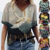 Модная женская летняя футболка с коротким рукавом и круглым вырезом с принтом, повседневные футболки
