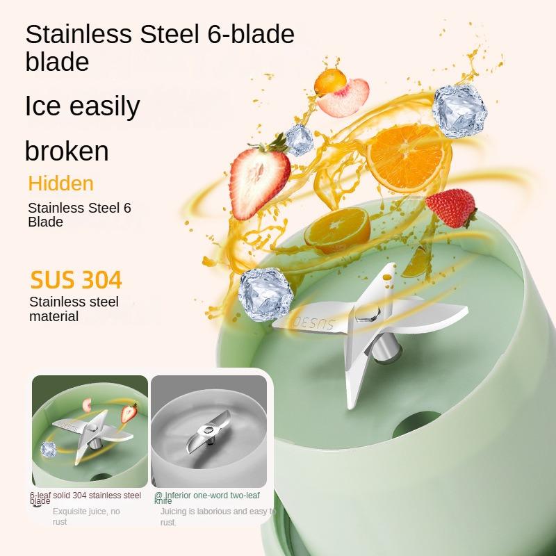 Mini Portable Blender Electric Fruit Juicer Electric Juicing Cup Fresh Juice Blender Multifunction Rechargeable