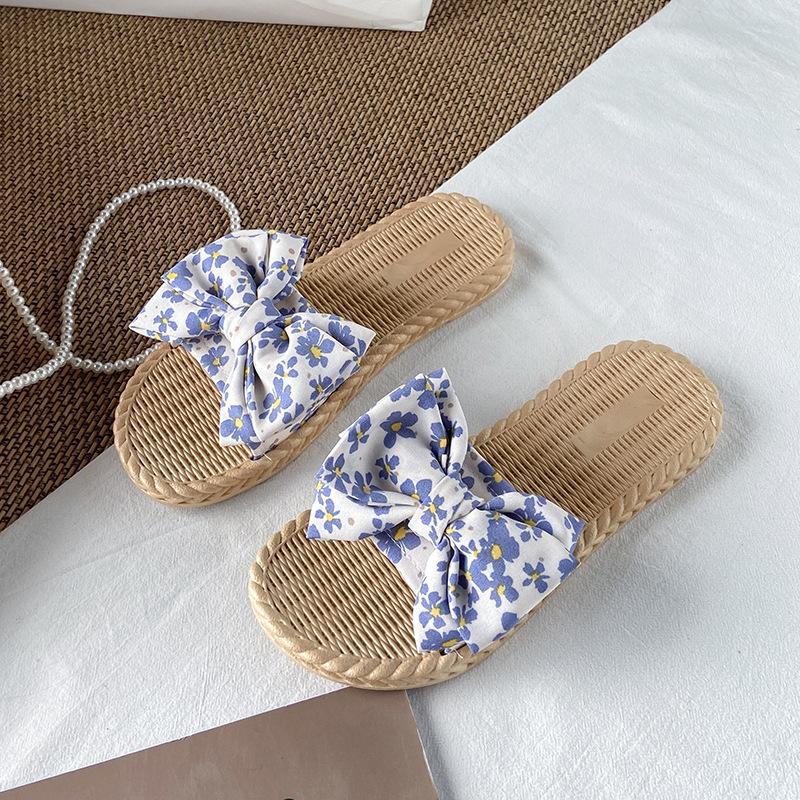 Женские летние сандалии, новые модные сетчатые красные туфли с рваным цветком и бантом, праздничная пляжная сказочная обувь, дышащая нескользящая обувь