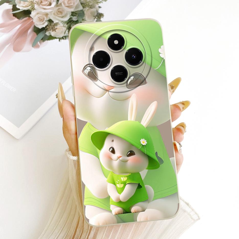 Чехол для Xiaomi Redmi 14C PocoC75 Милый Мультяшный Кролик Защитный Чехол для Телефона Для Xiaomi Poco C75 C 75 Redmi14C Мягкий Чехол