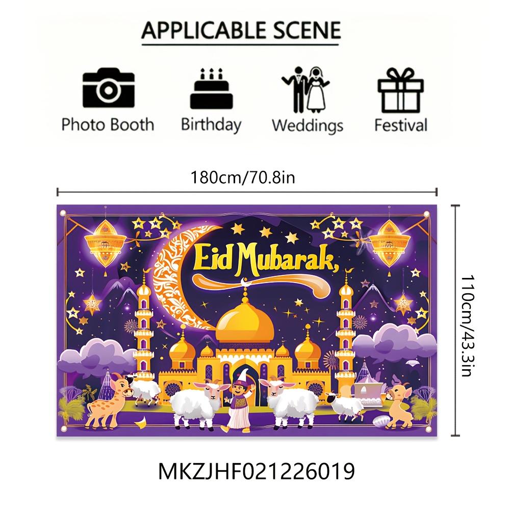 1 piece, Ramadan banner, 180 cm * 110 cm / 70.8 inches * 43.3 inches, made of polyester materialDJH