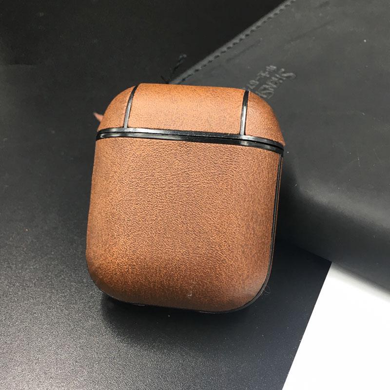 Чехол из искусственной кожи для Airpods 1 2, чехол для гарнитуры AirPods2, защитный чехол для гарнитуры, аксессуары
