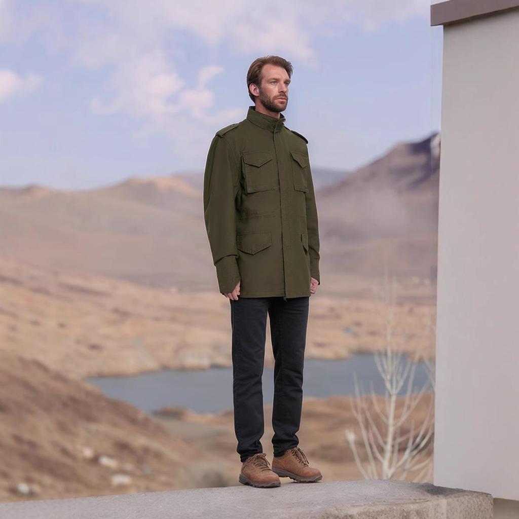 2025 Retro Multi-Pocket Men's Workwear Jacket - Loose, Casual, Cross-Season Style