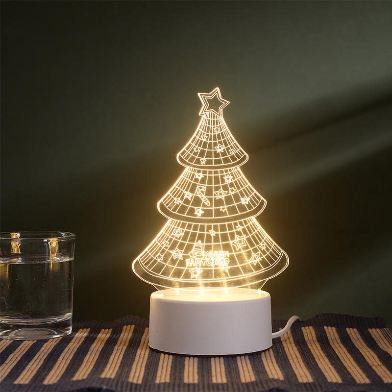 USB 3D светодиодный ночник настольная лампа для домашнего декора спальни теплый свет