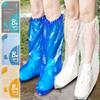 Одноразовый чехол для обуви от дождя, водонепроницаемый, для дождливых дней, для взрослых и детей, толстый, водонепроницаемый чехол для ног, резиновые сапоги, студенческие высокие сапоги