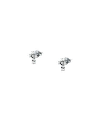 Серьги Tesori с белым крестом SAIW217 для женщин