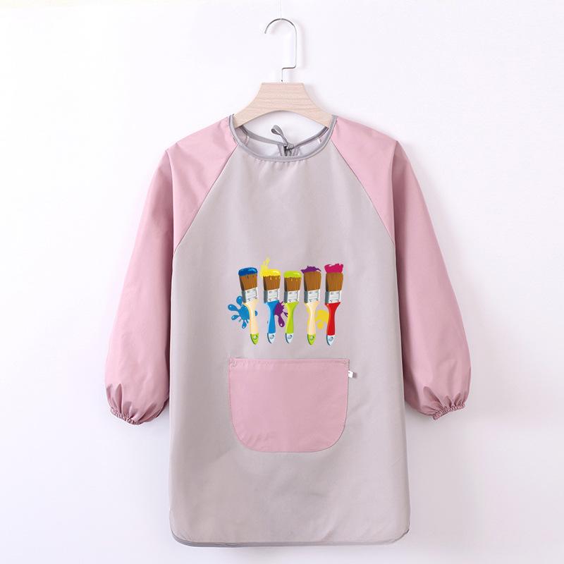 Детский фартук для рисования Водонепроницаемые фартуки с длинными рукавами Детский художественный халат Детский нагрудник для еды Детский фартук