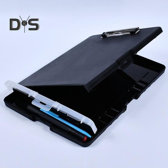 Органайзер для папок с прочным замком, нескользящими зажимами, отверстиями для подвешивания, планшетом-пеналом 3 в 1, коробкой для хранения файлов