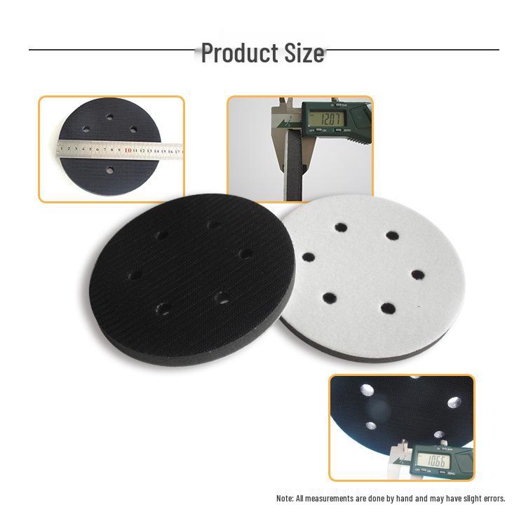 6-Inch 6-Hole Soft Sponge Buffer Pad for Sanding & Polishing - Shock-Absorbing Flocking Pad for Pneumatic Dry Grinders