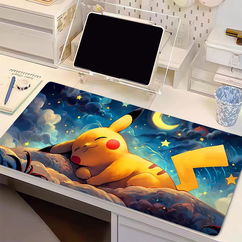 Natural Rubber Mouse pad Professional Esports Gamer PC Gaming Rubber Keyboard Pad Notbook Desk Mat PPokemon Pikachu Mousepad