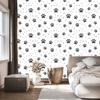 Wallpaper Gray paws on a white background for the living room and bedroom 50x1000