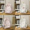 Style Girl Backpack With Star Print Nylon Lightweight Casual For Teenagers