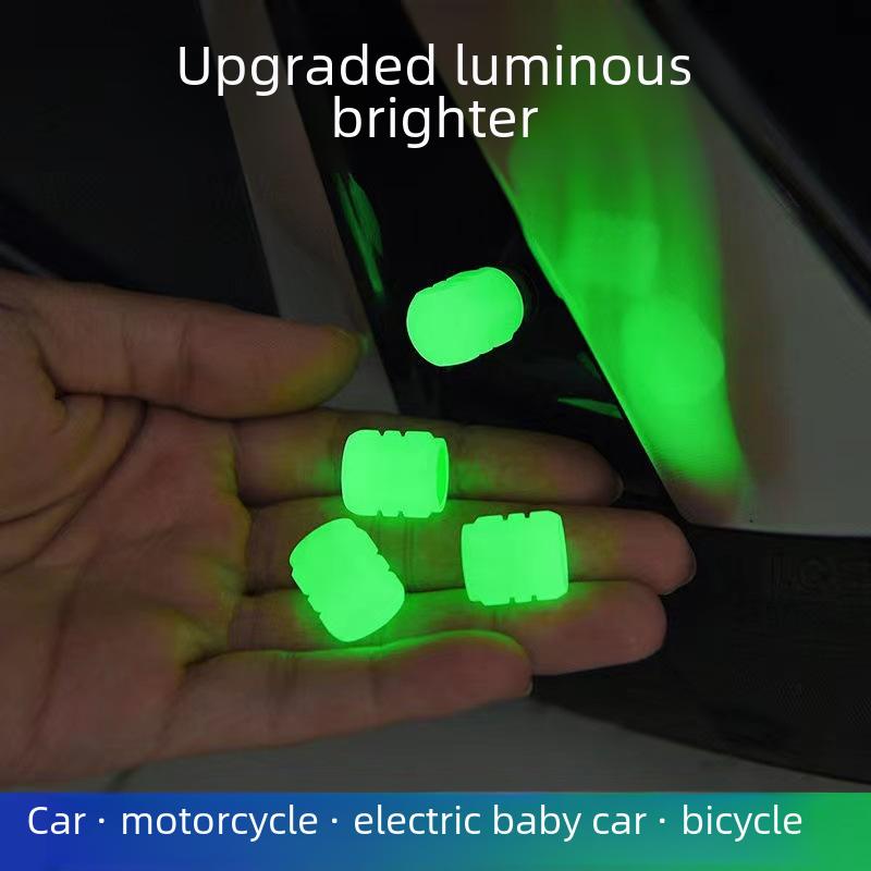 Разноцветные светящиеся колпачки для вентилей шин для автомобилей и мотоциклов