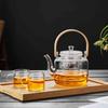 Чайник Pokaro Tea, Жаропрочное Стекло, Стильный Чайник, Прозрачный Стеклянный Чайник, Объем 1000 мл, Термостойкий, со Стеклянным Ситечком для Чая, Ranzawa