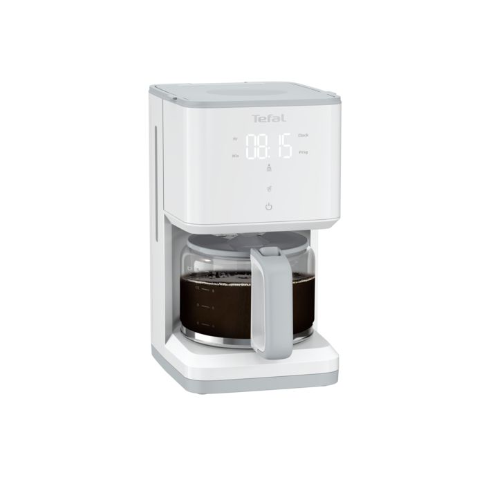 Cafetière Filtre Programmable TEFAL SENSE Blanche 15 Tasses, 1,25L CM693110
