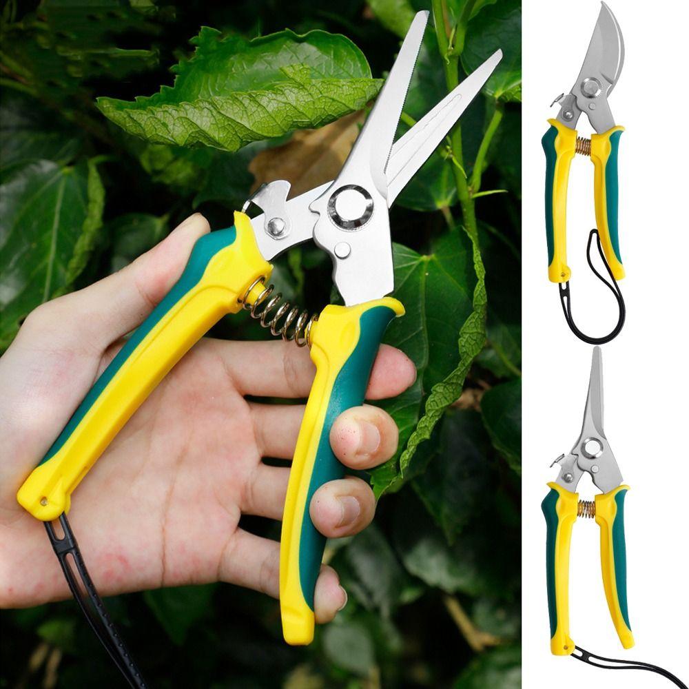 Ergonomic Handle Pruning Shears Stainless Steel Tree Branch Trimmer Florist Work