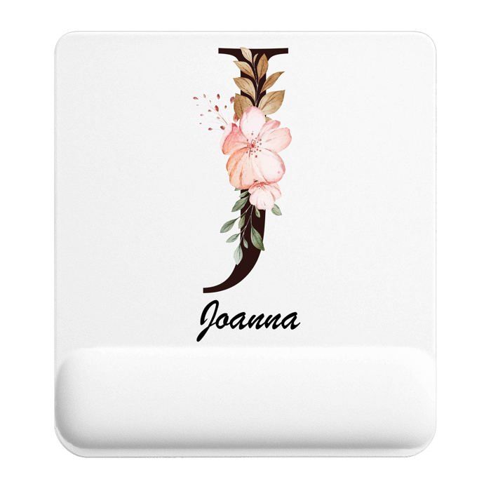Tapis de souris - PLANETEE - Joanna Lettre Fleur - 22 x 18 cm - Polyester/Caoutchouc - Ép. 3 mm