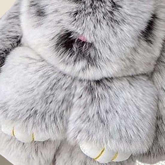 Ручная работа Мягкий Плюшевый Брелок-Кролик с Жестяной Коробкой Пушистый Милый Кролик Брелок-Помпон Мягкая Игрушка Брелок для Пасхального Дня Рождения Подарок