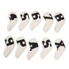 10pcs set PU Waterproof Golf Club Iron Cover Fine Sewing Process Golf Club Head Protect Case(Black Character White